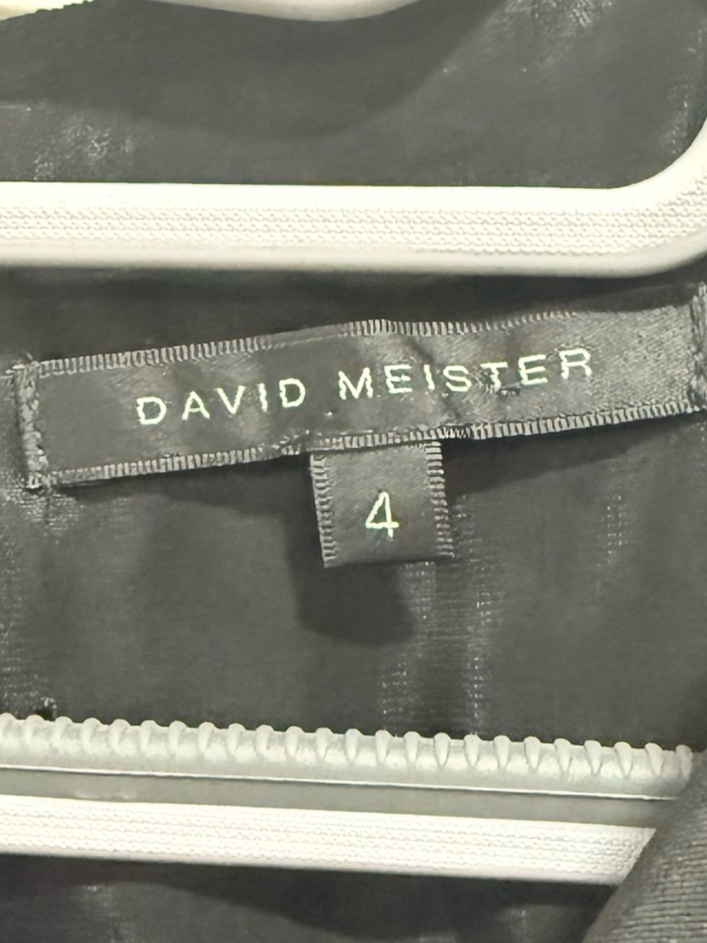 David Meister Black Sheath Dress Size 4 Bow Waist Cocktail Classic Minimalist - Picture 5 of 5